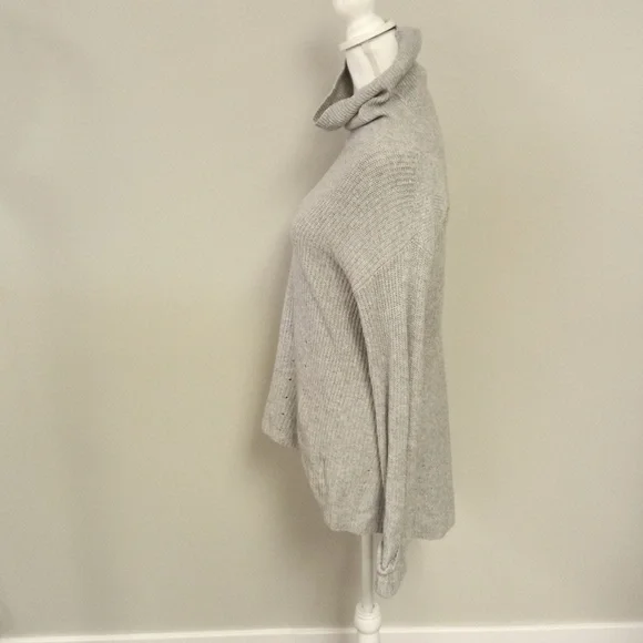 Chelsea 28 Women's Grey Hi-Lo Turtleneck Sweater L - Picture 4 of 6